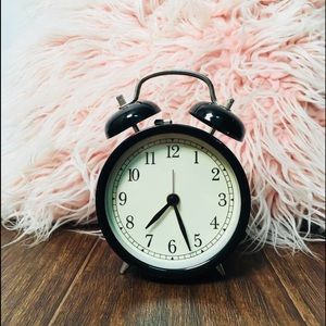 Black vintage looking IKEA alarm clock